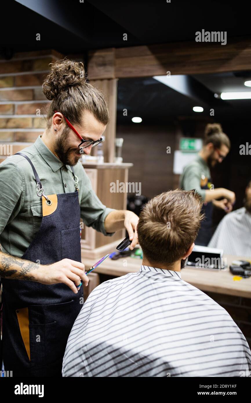 Retro Shaving Foam In Barber High Resolution Stock Photography and