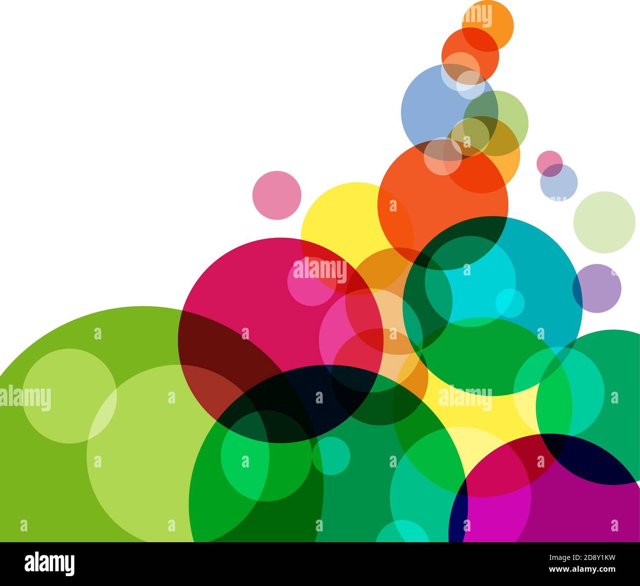 Colored splashes in abstract shape Stock Vector