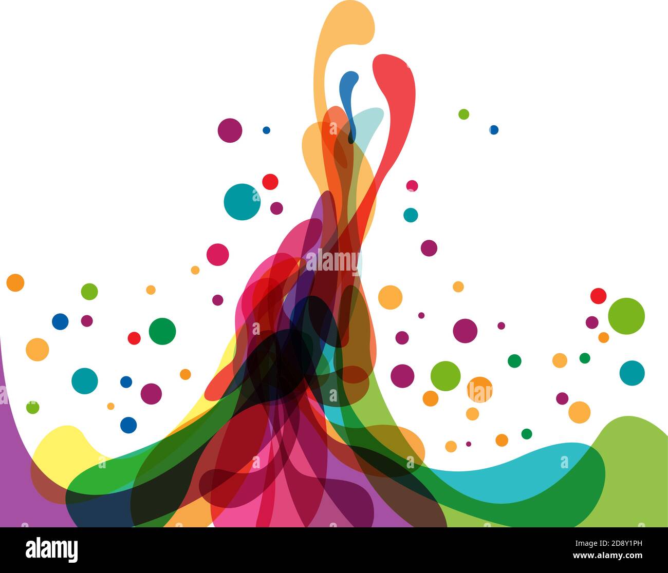 Colored splashes in abstract shape Stock Vector Image & Art - Alamy