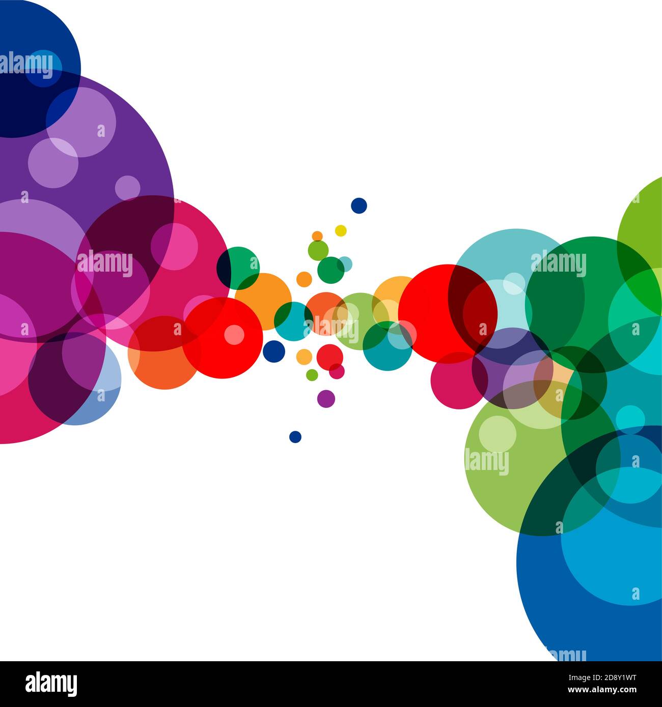 Colored splashes in abstract shape Stock Vector