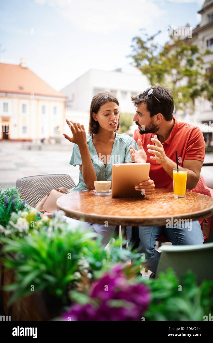 Sad couple having conflict and relationship problems Stock Photo - Alamy