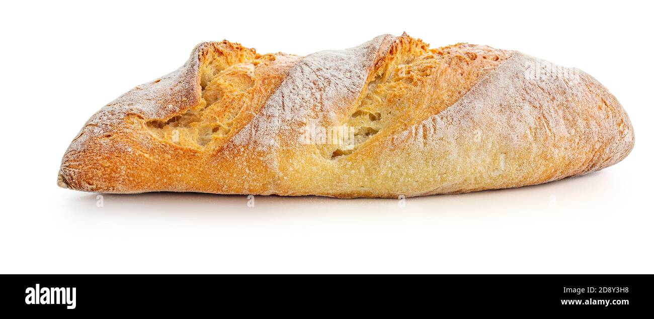 Sliced bread isolated on a white background. Bread baguette Top view ...