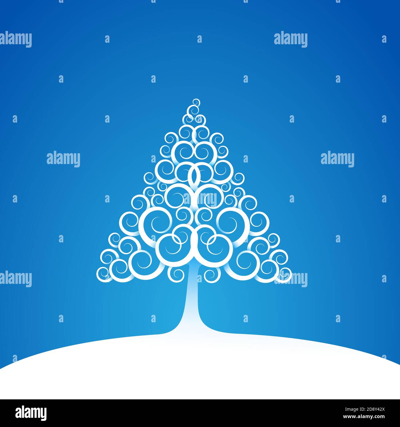 Vector Winter Background, white tree Stock Vector Image & Art - Alamy