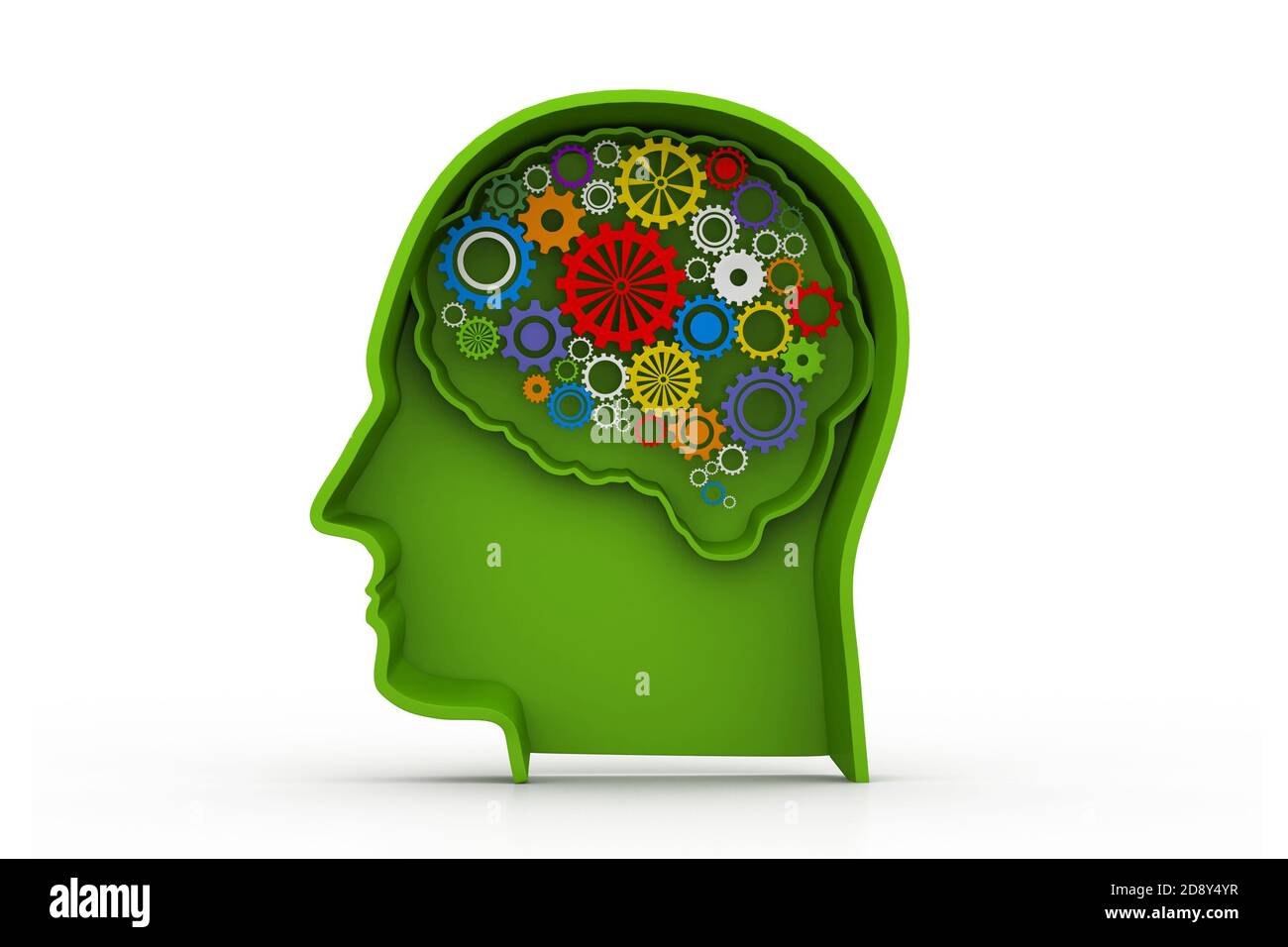 Human brain coloured three hi-res stock photography and images - Alamy