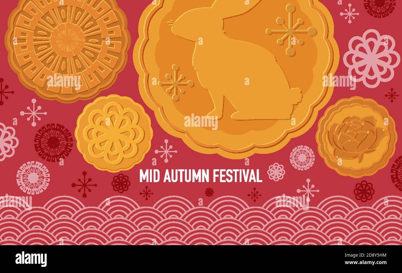 Chinese mid autumn festival background illustration Stock Vector Image ...