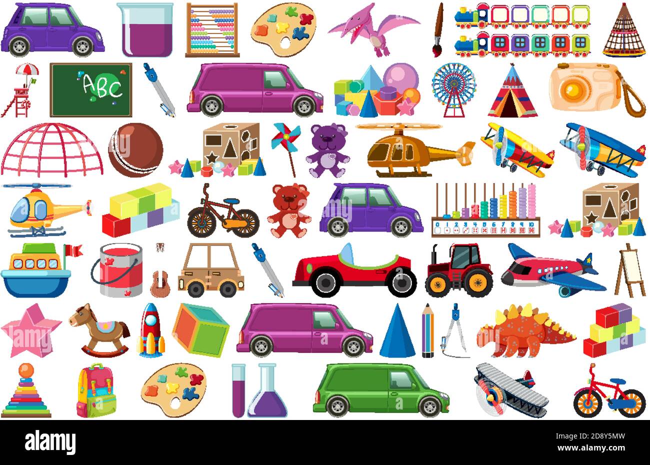 Set of various objects cartoon illustration Stock Vector Image & Art