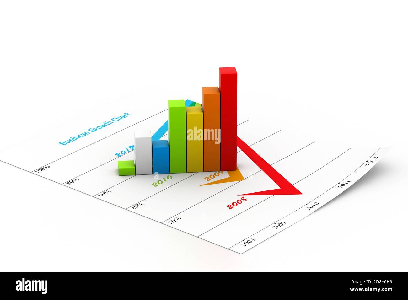 Business graph in chart Stock Photo - Alamy