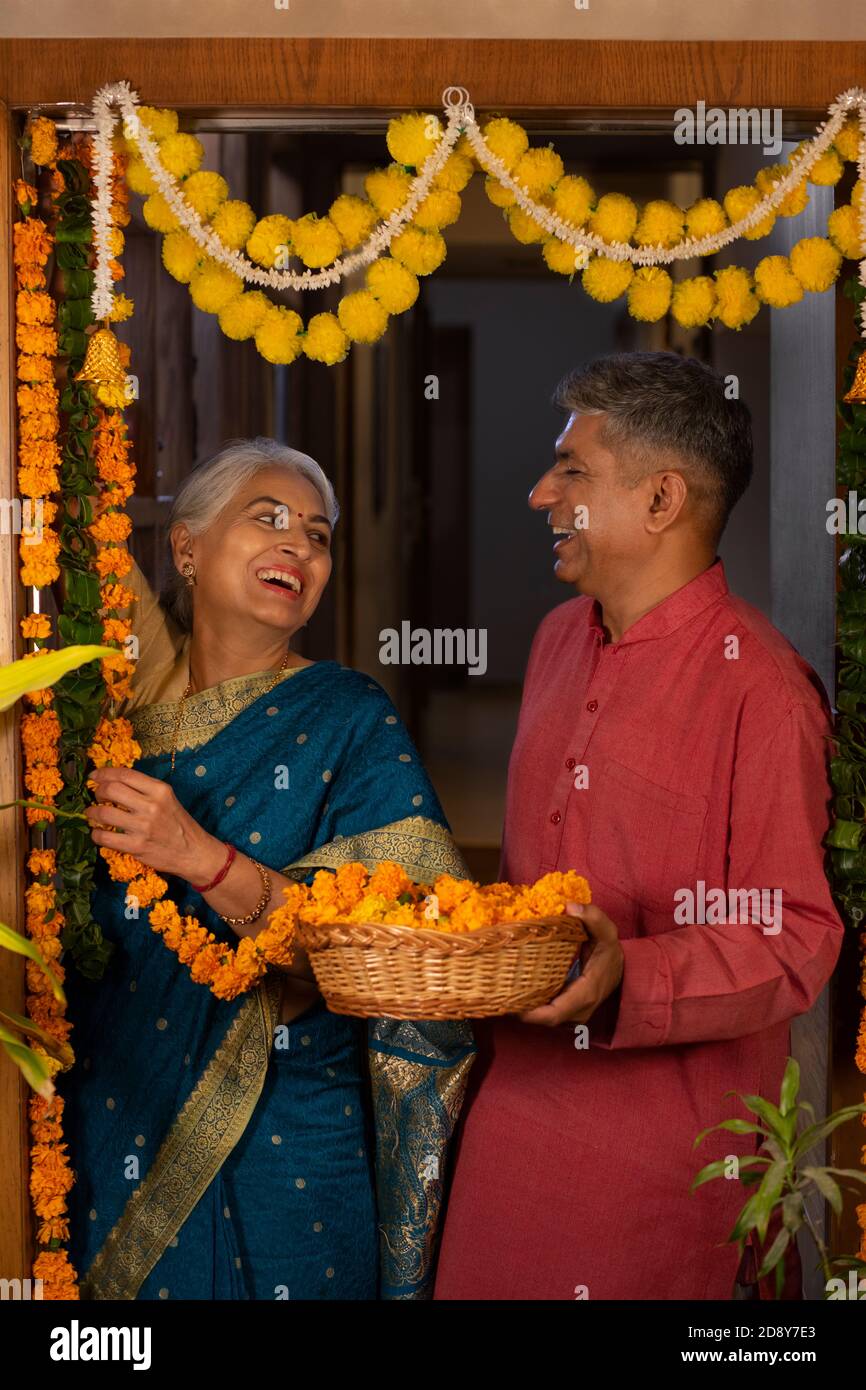Older indian woman smiling hi-res stock photography and images - Alamy