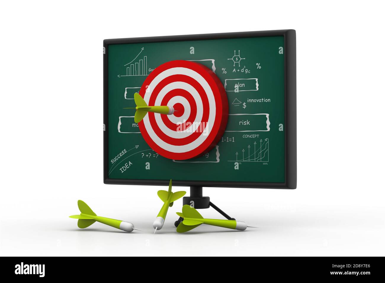target dart on business strategy board Stock Photo Alamy