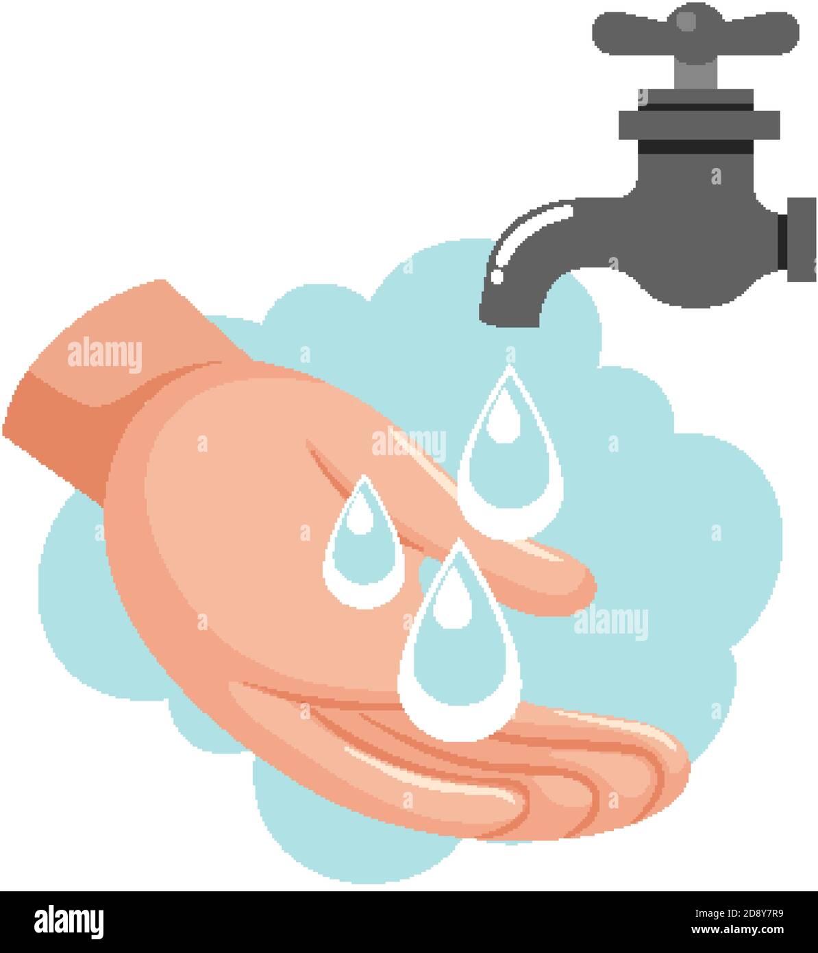 Cleaning hands icon on white background illustration Stock Vector Image