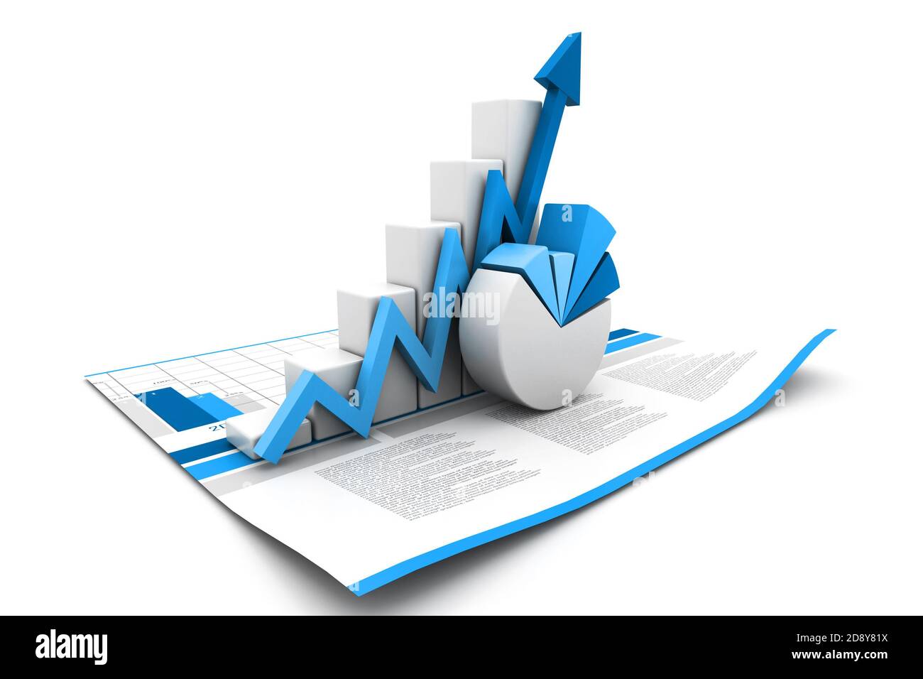 3d percent graph Cut Out Stock Images & Pictures - Alamy