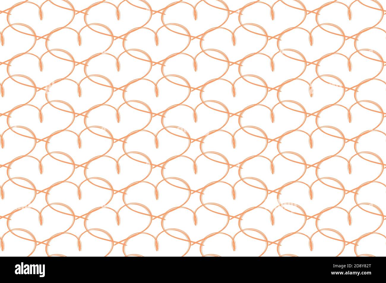 vector line pattern of hand-drawn red hearts Stock Vector Image & Art ...