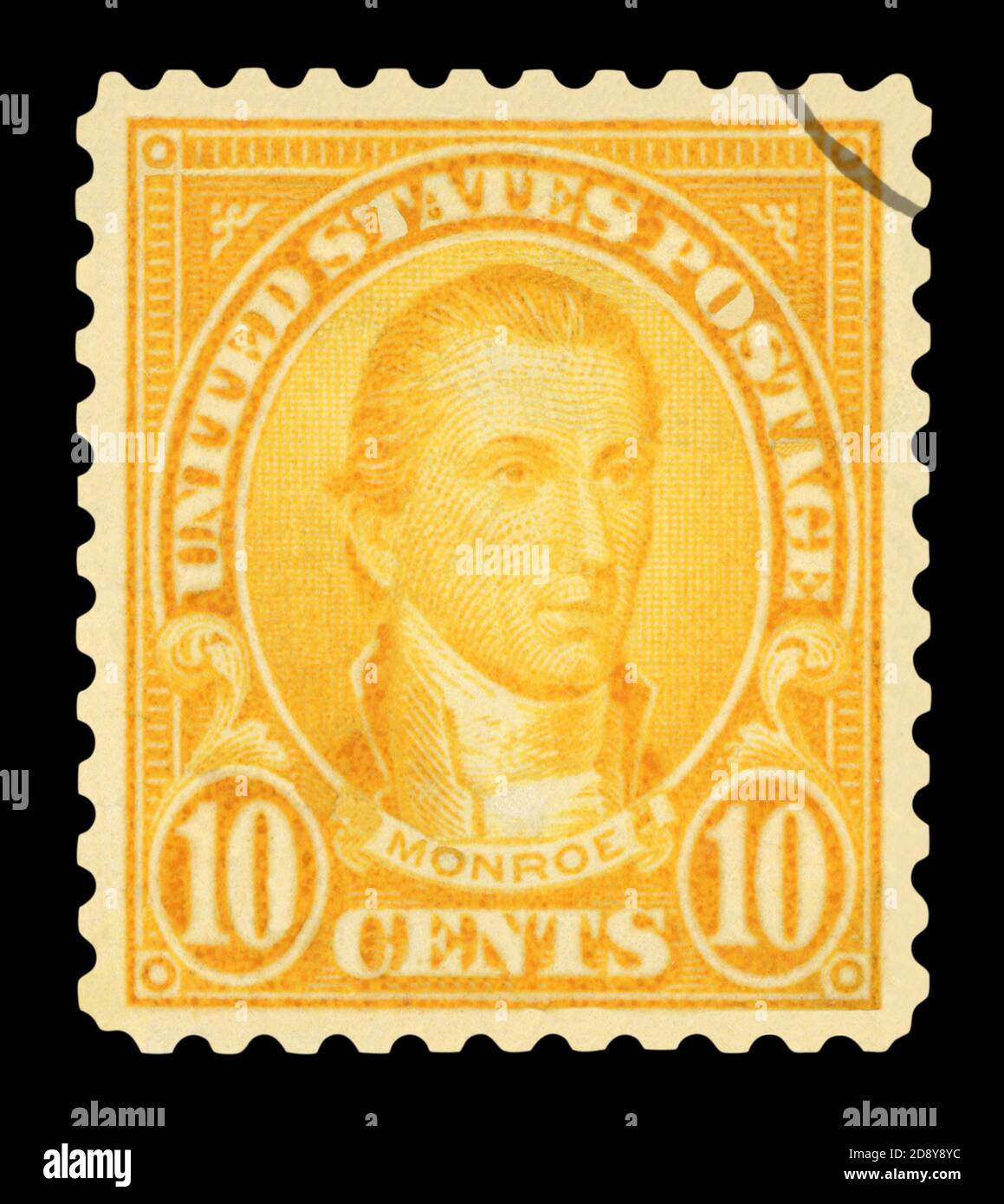 UNITED STATES OF AMERICA - CIRCA 1932: A stamp printed in the USA shows image of President James Monroe, circa 1932 Stock Photo