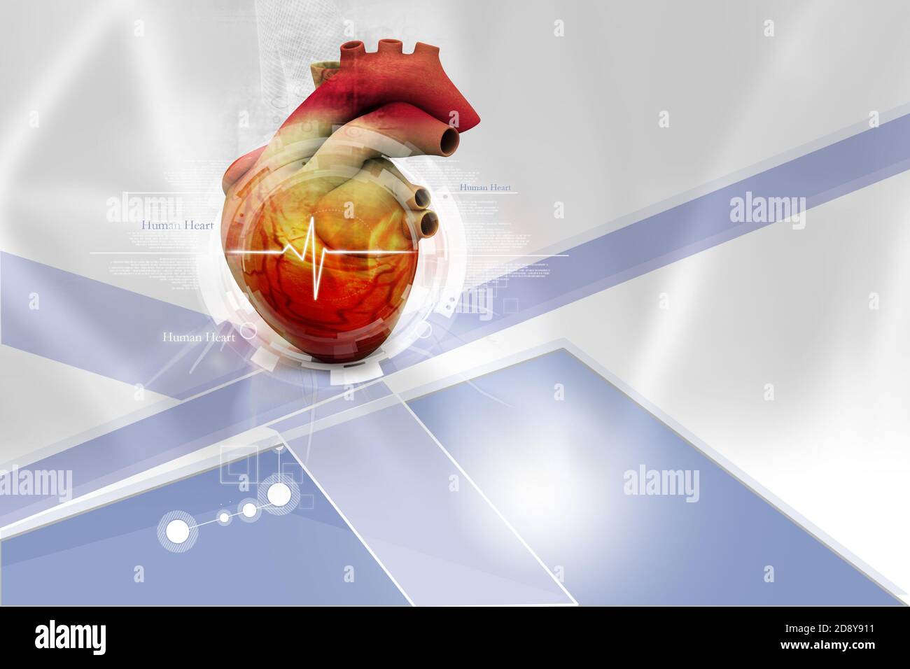 Human heart in abstract design Stock Photo - Alamy