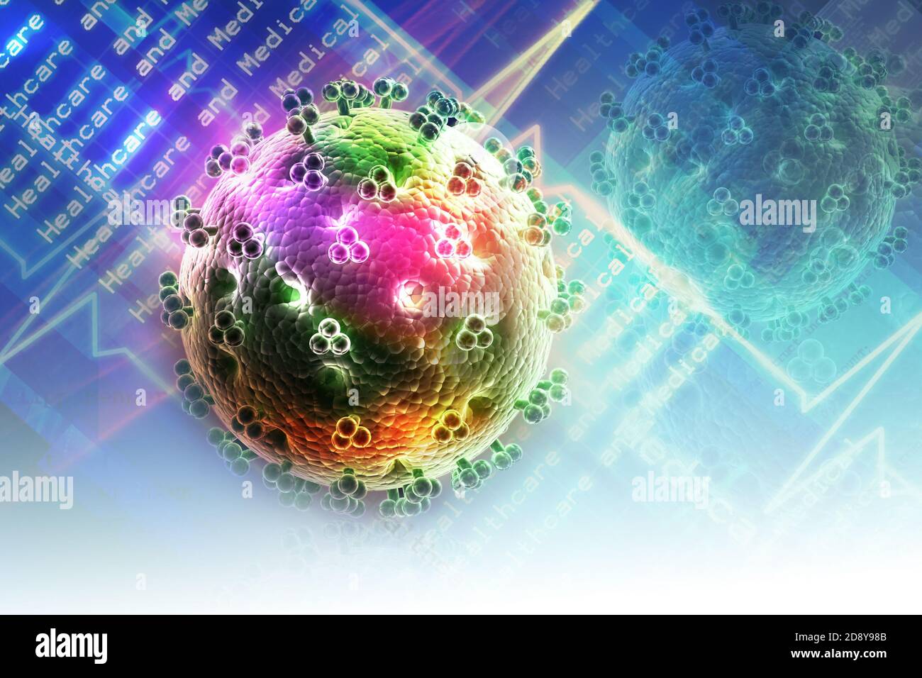 Digital illustration of 3d virus Stock Photo - Alamy