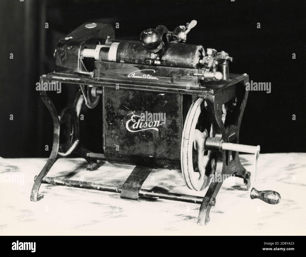 Antique Edison Cylinder phonograph, USA Stock Photo