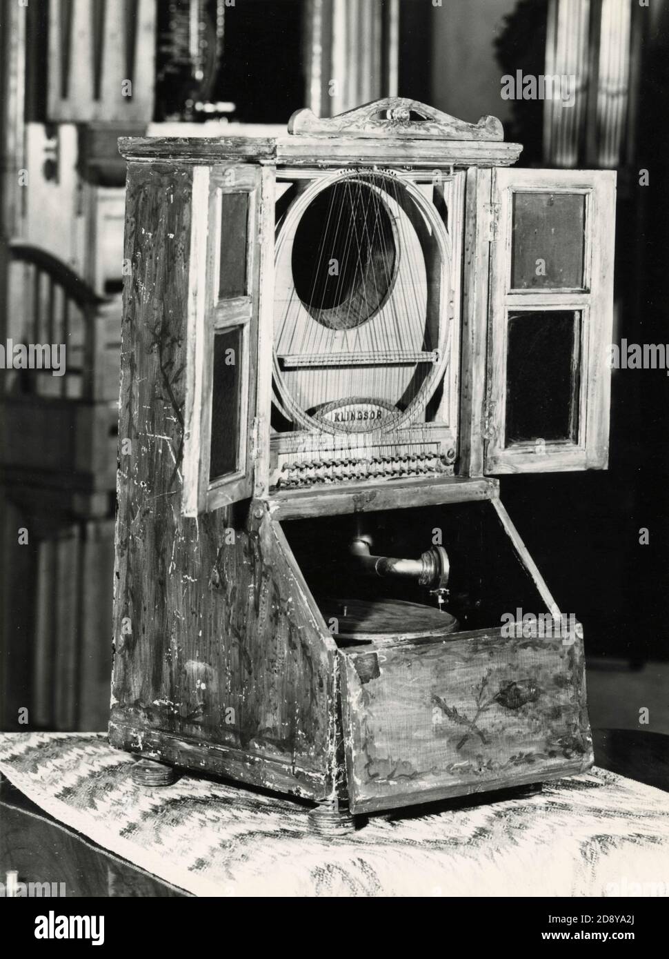 Antique Klingsor gramophone, Germany Stock Photo