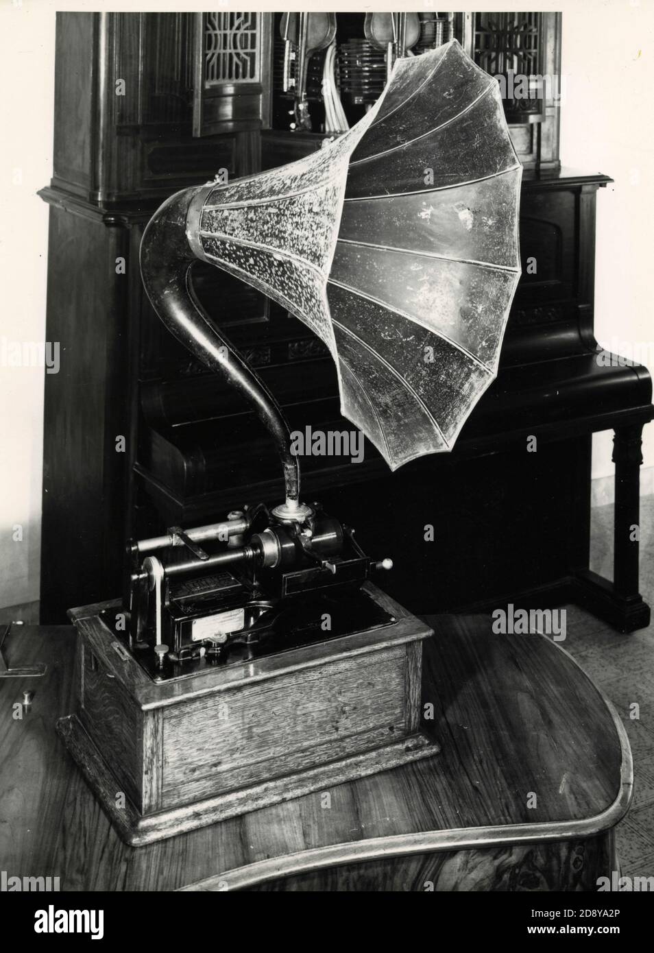 Antique Edison Cylinder phonograph, USA Stock Photo