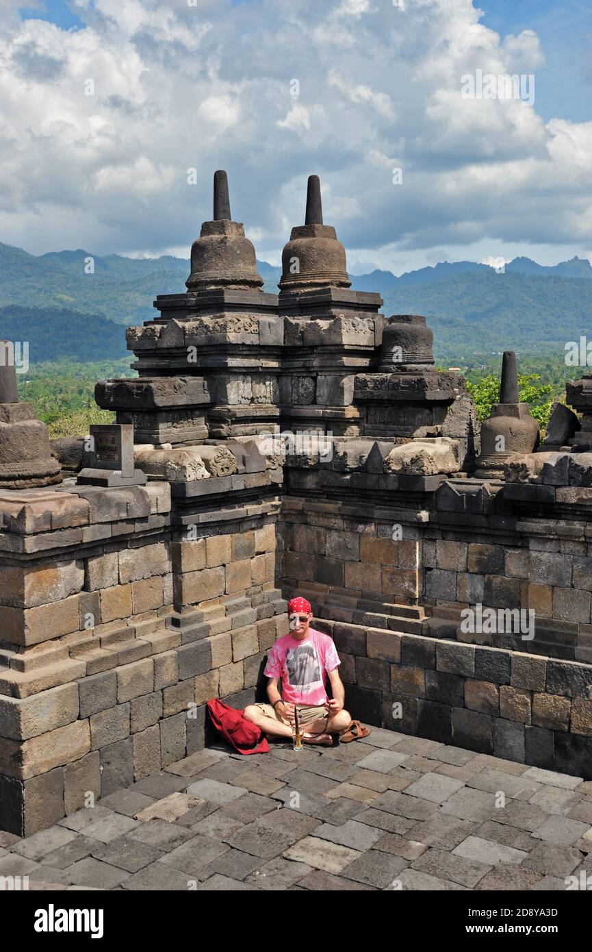 Taken @Borobudur temple, Jogjakarta, Indonesia Stock Photo