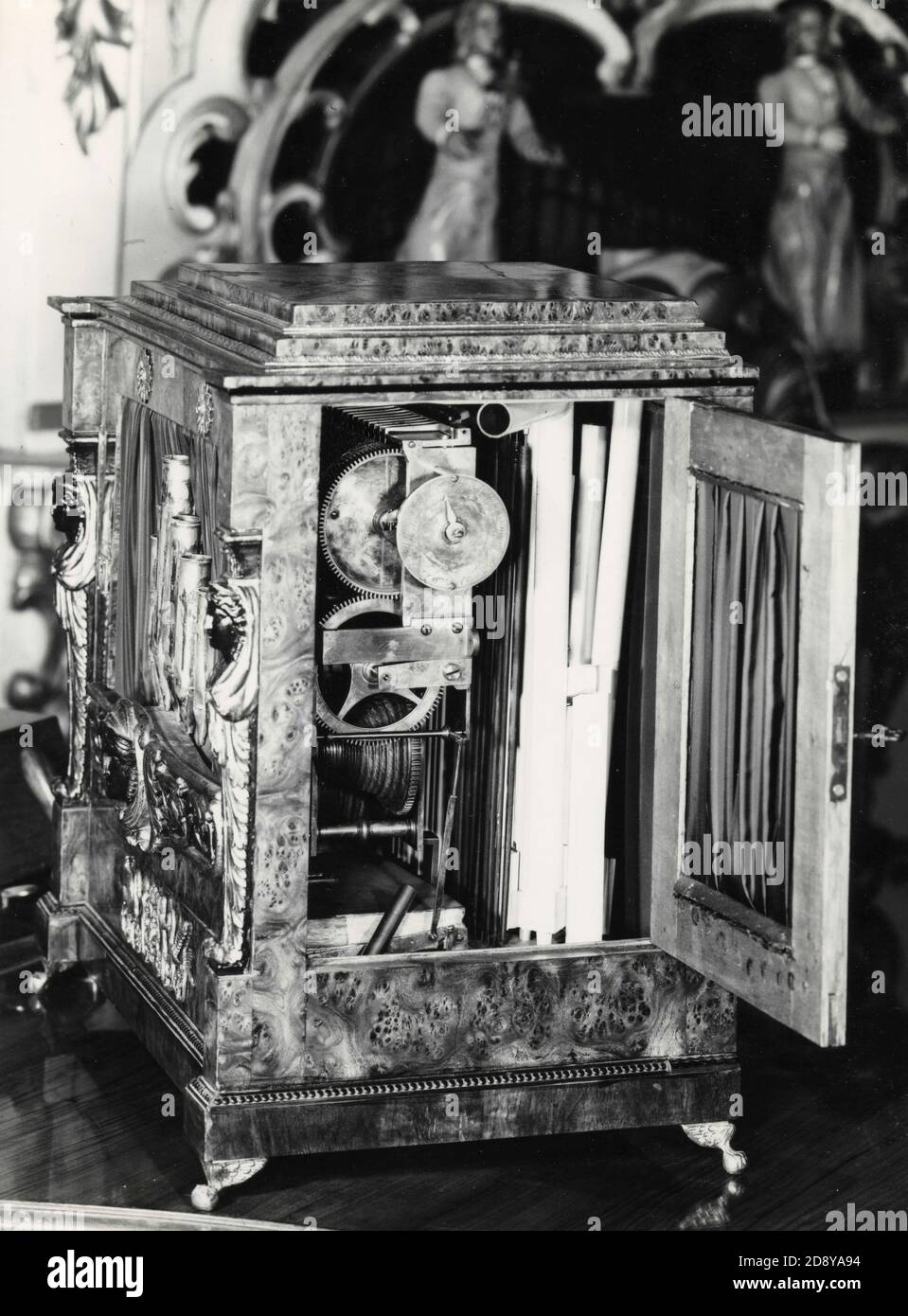 Antique selfplaying reed organ music box Stock Photo Alamy