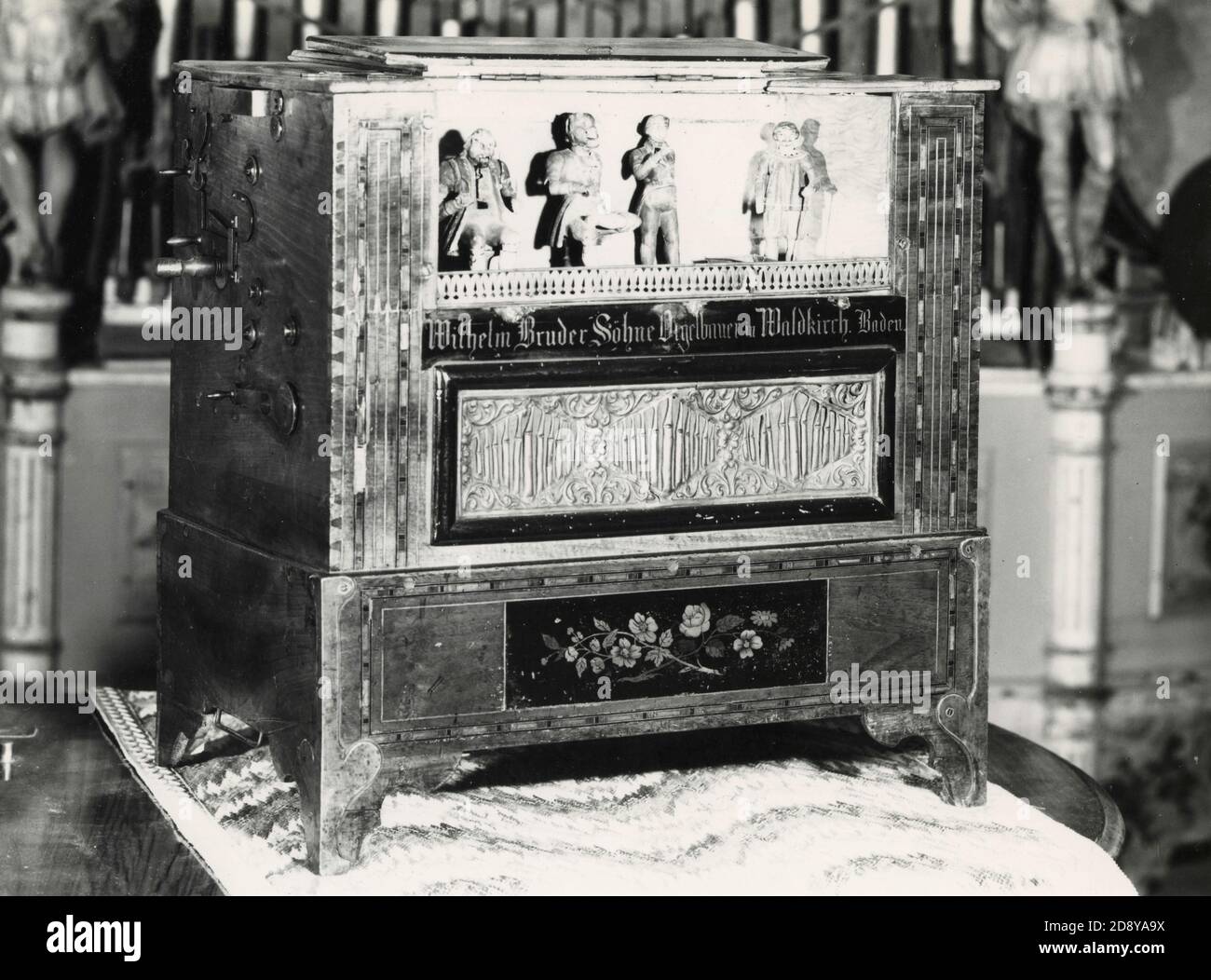 Antique music boxes Wilhelm Bruder Sohne Waldkirch, Germany Stock Photo