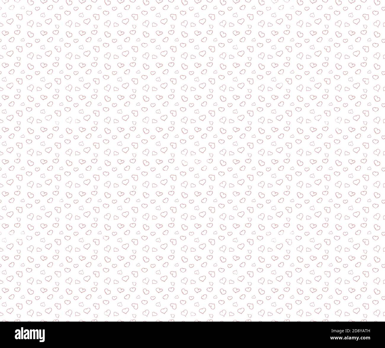 vector seamless pattern of hand-drawn red hearts Stock Vector Image ...