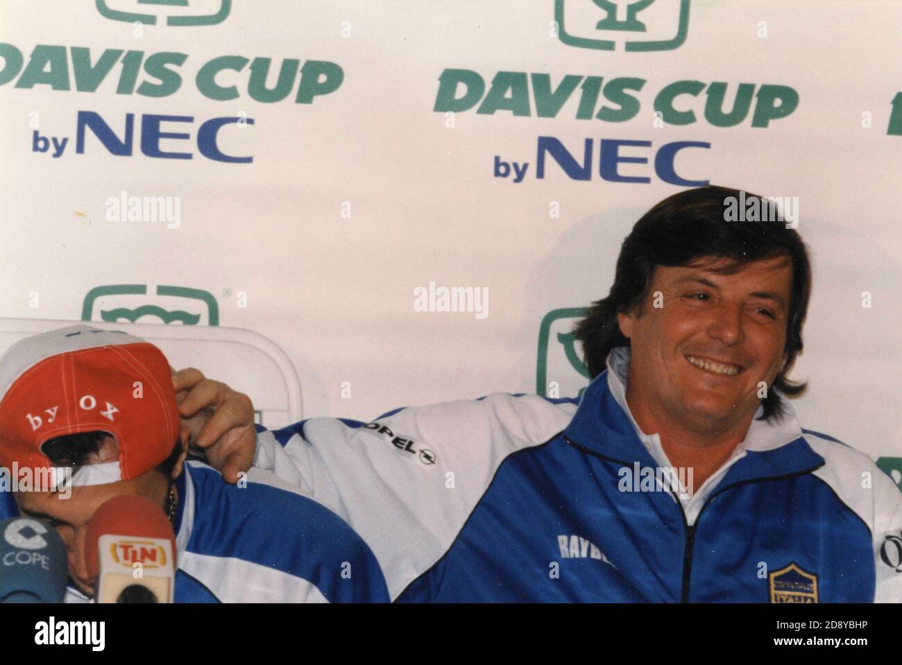 Italian tennis players Adriano Panatta and Diego Nargiso, Italy 1990s