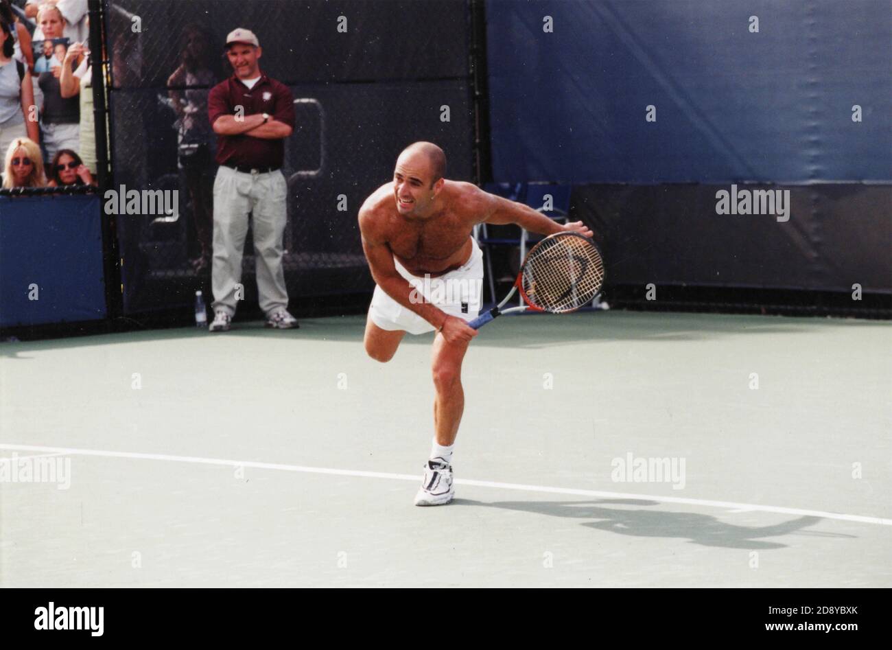 American tennis player Andre Agassi playing at the US Open, New York, USA 1999 Stock Photo