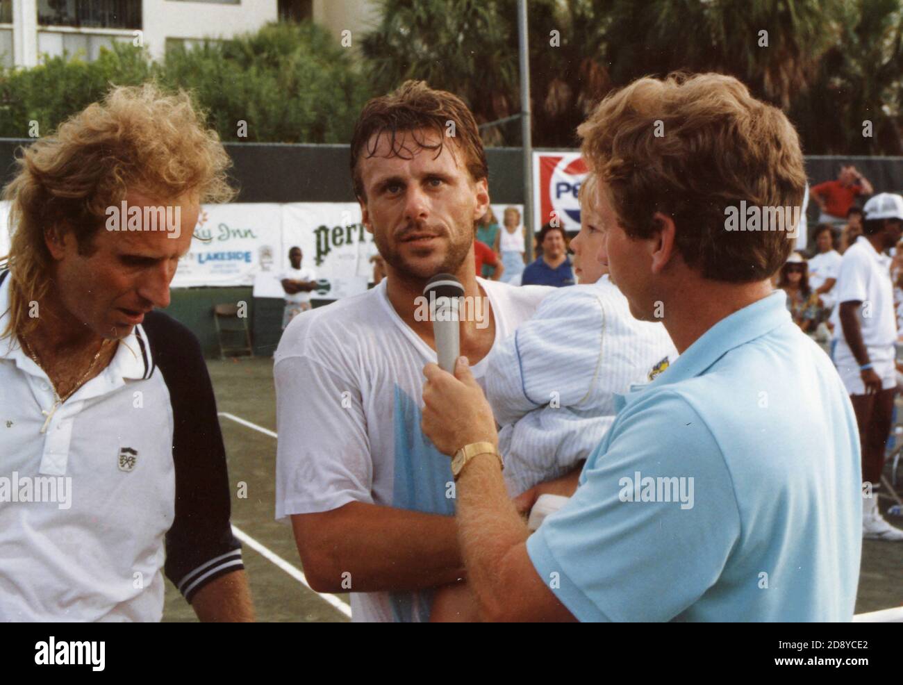 Swedish tennis player Bjorn Borg and American tennis player Vitas Gerulaitis,  1980s Stock Photo - Alamy