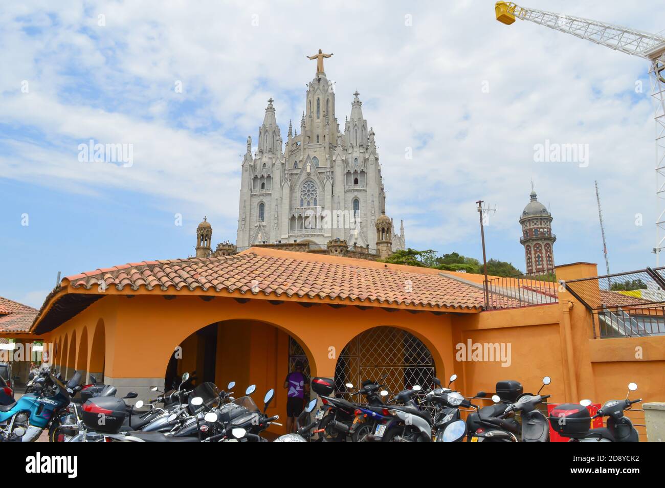 BARCELONA, SPAIN - JUNE 25: the Sacred Heart of Jesus Church on the Tibidabo hill in Barcelona, Spain on June 22, 2016. Stock Photo
