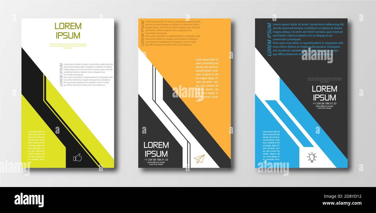 Set of abstract design templates for banner or poster, brochure or ...