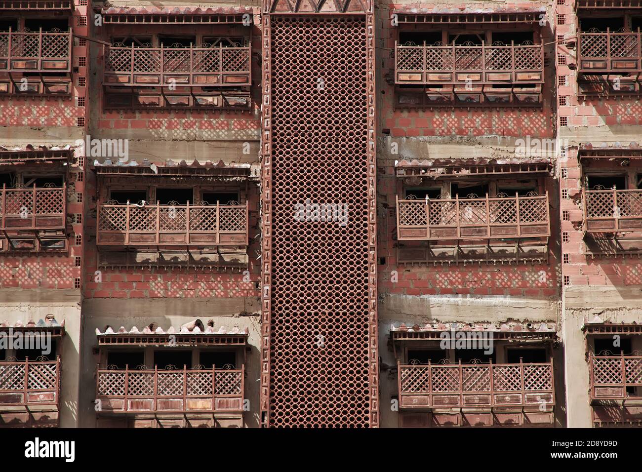 The vintage balcony in Al-balad district, Jeddah, Saudi Arabia Stock ...