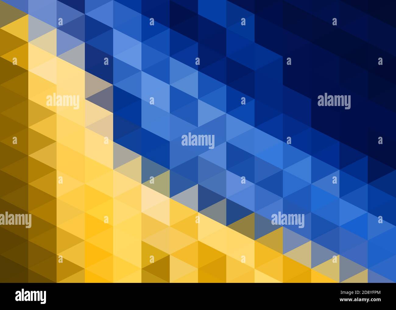 Abstract Ukrainian flag. Modern Design. Abstract mosaic background for
