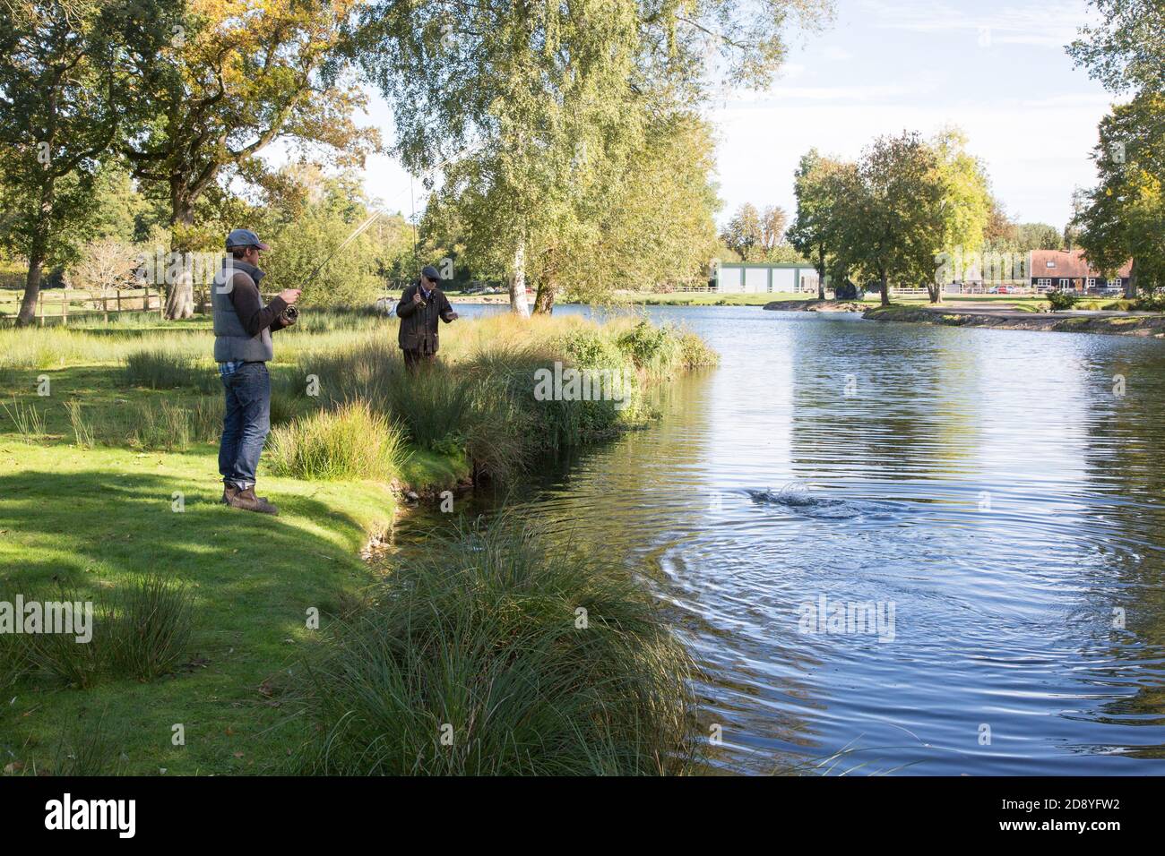 Testwood trout fishery, Hampshire, England, United Kingdom Stock Photo
