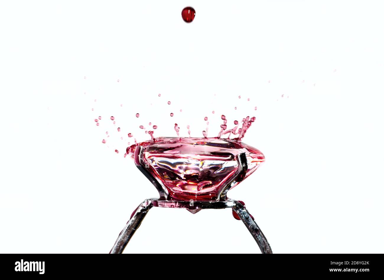 Red Water Drops Falling on a Blood Diamond Ring in Switzerland Stock Photo  - Alamy