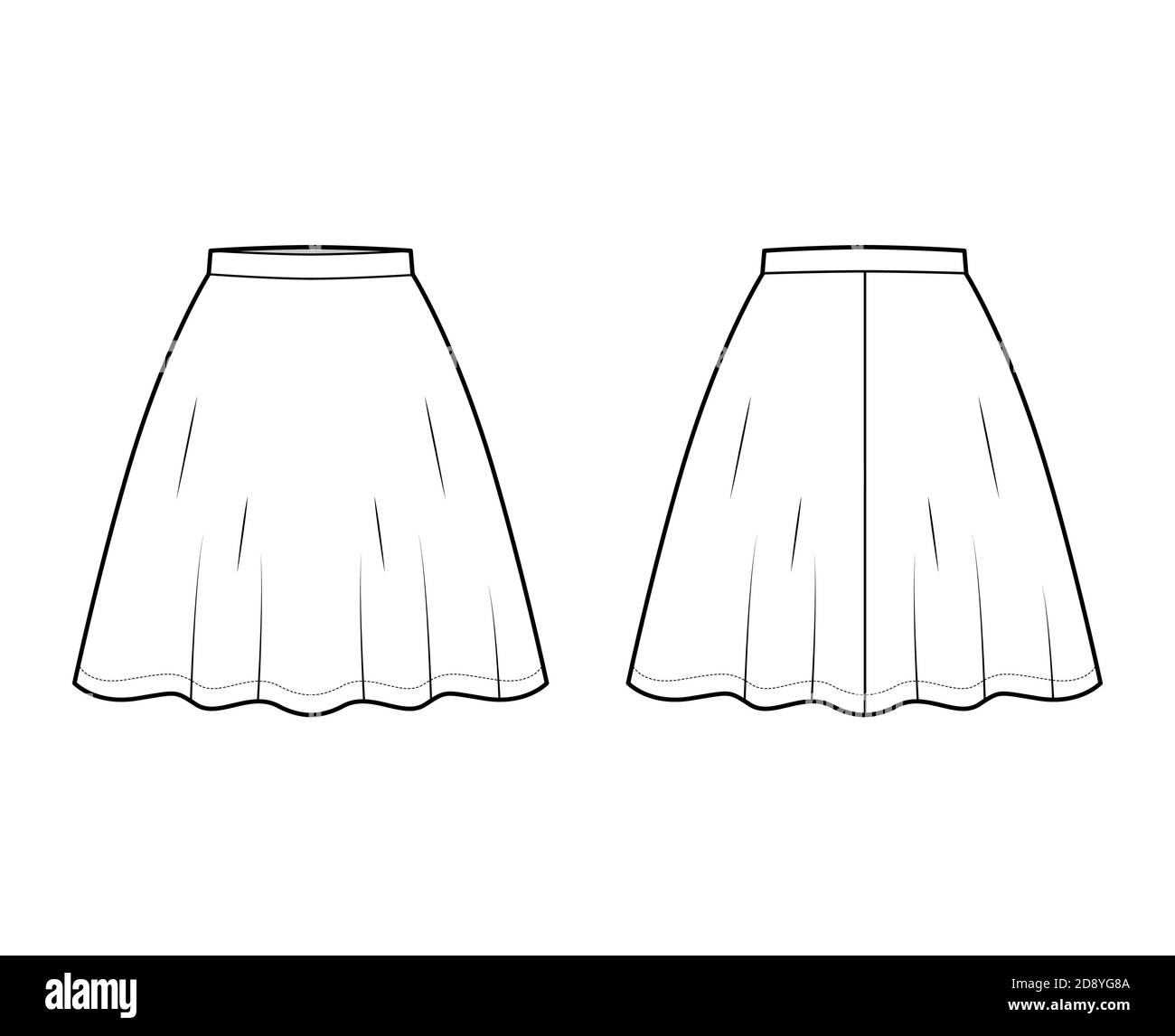 White flared skirt hi-res stock photography and images - Alamy