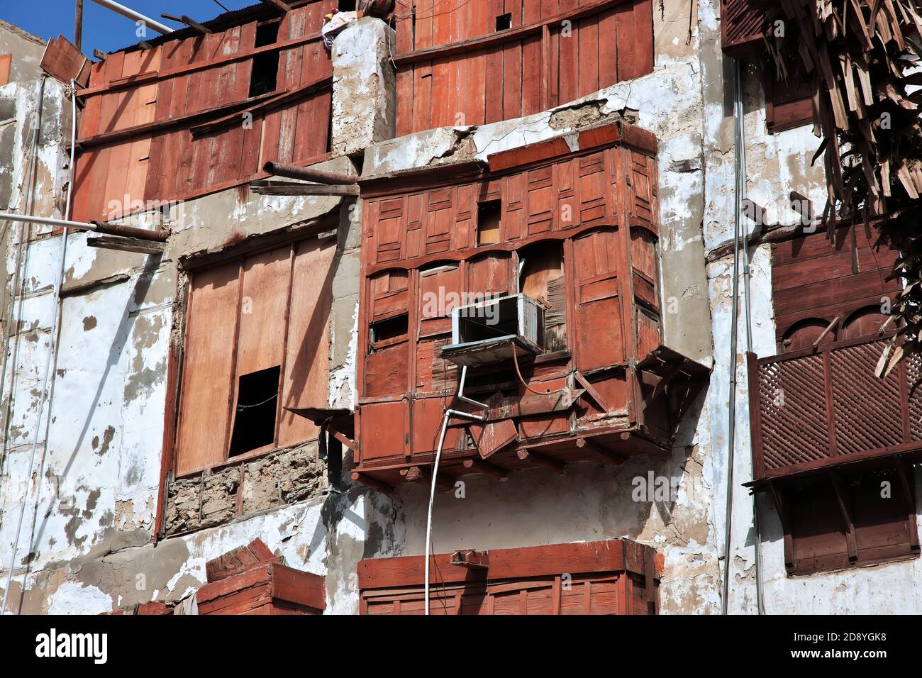 The vintage balcony in Al-balad district, Jeddah, Saudi Arabia Stock ...
