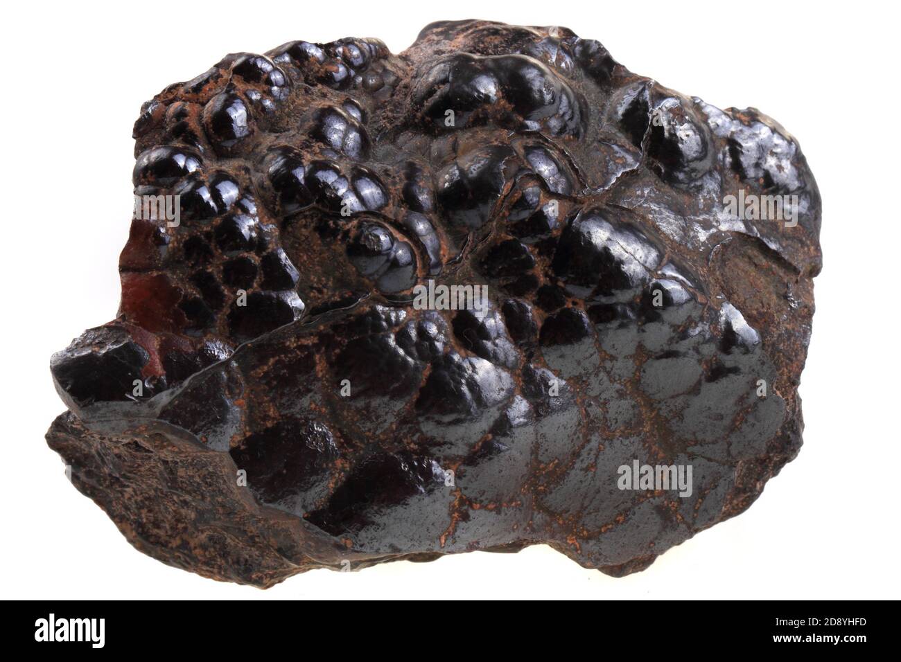 hematite mineral isolated on the white background Stock Photo