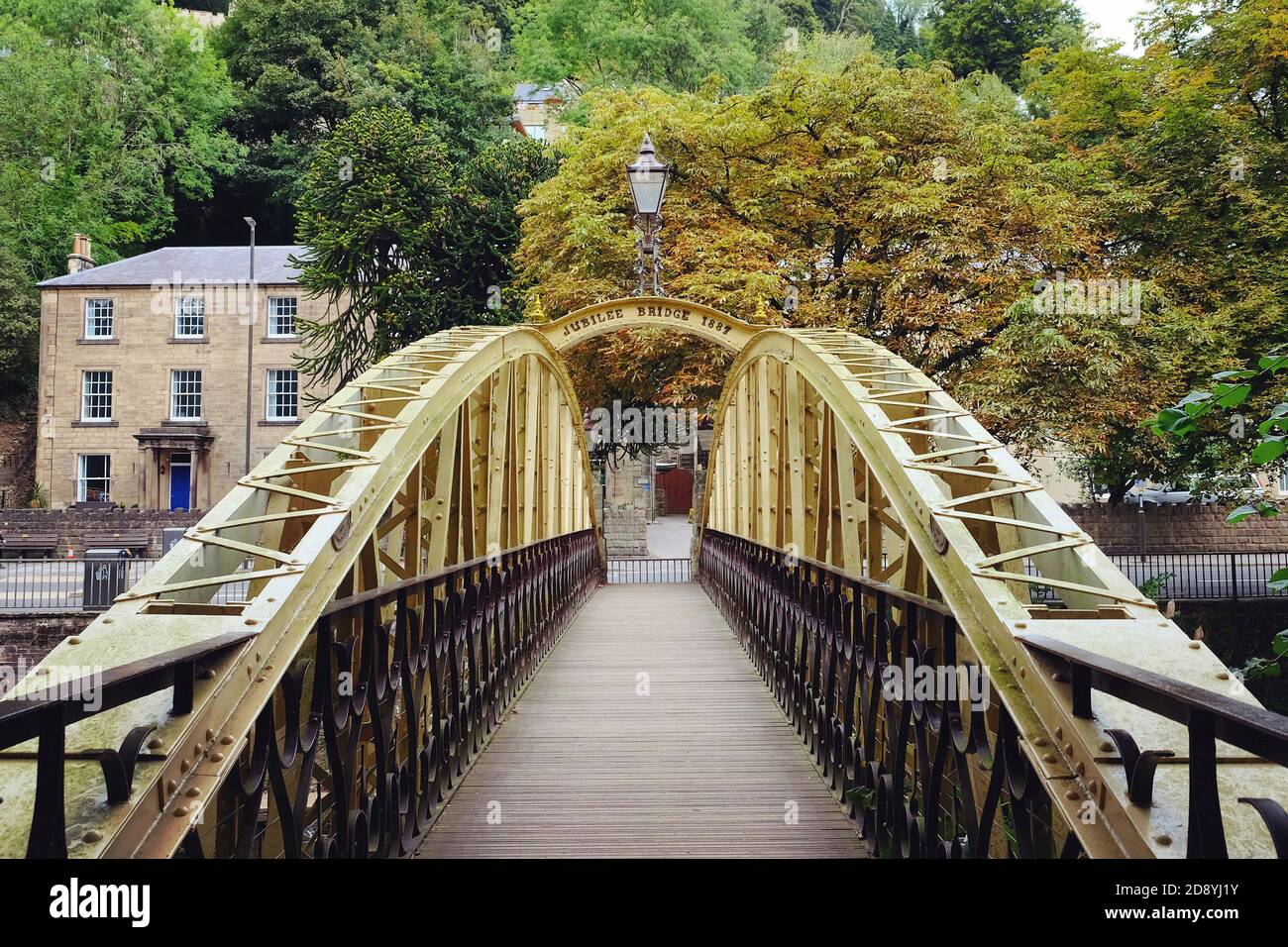Jubilee Bridge, Matlock Bath, Derbyshire, UK Stock Photo Alamy