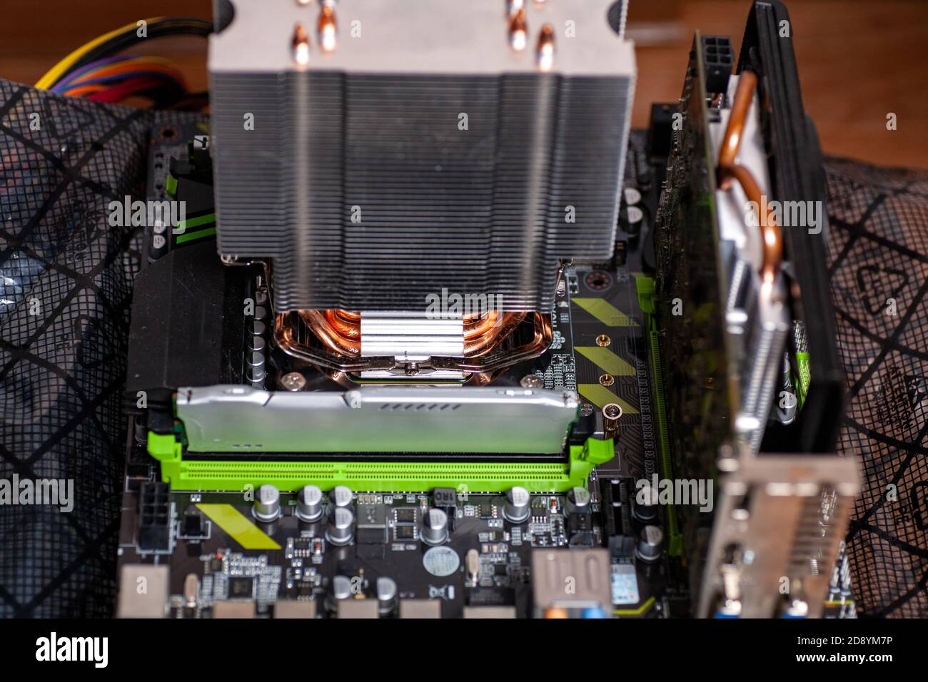 Computer electronic circuit board motherboard technology. Internal ...