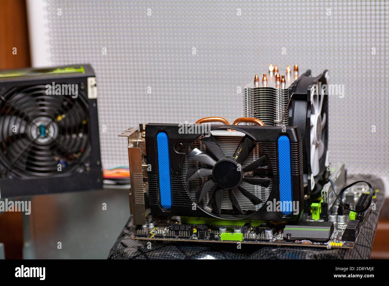 Computer electronic circuit board motherboard technology. Internal ...