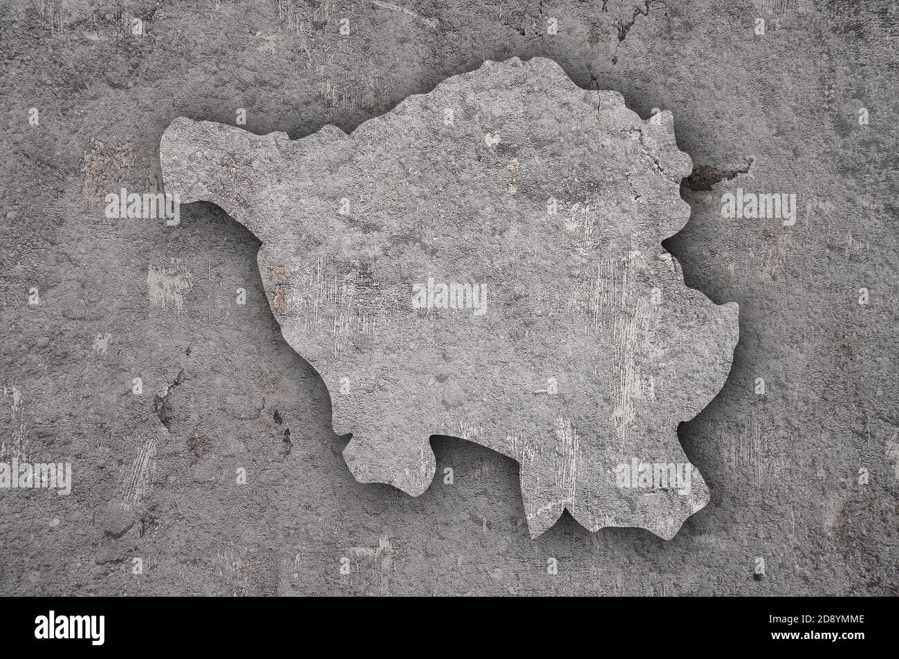 Map of Saarland on weathered concrete Stock Photo - Alamy