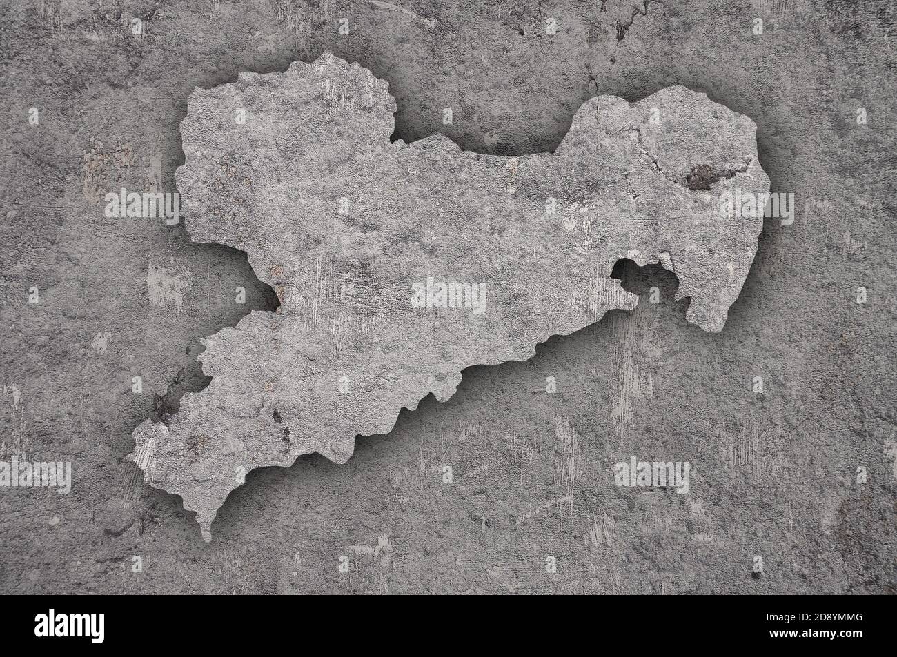 Map of Saxony on weathered concrete Stock Photo - Alamy