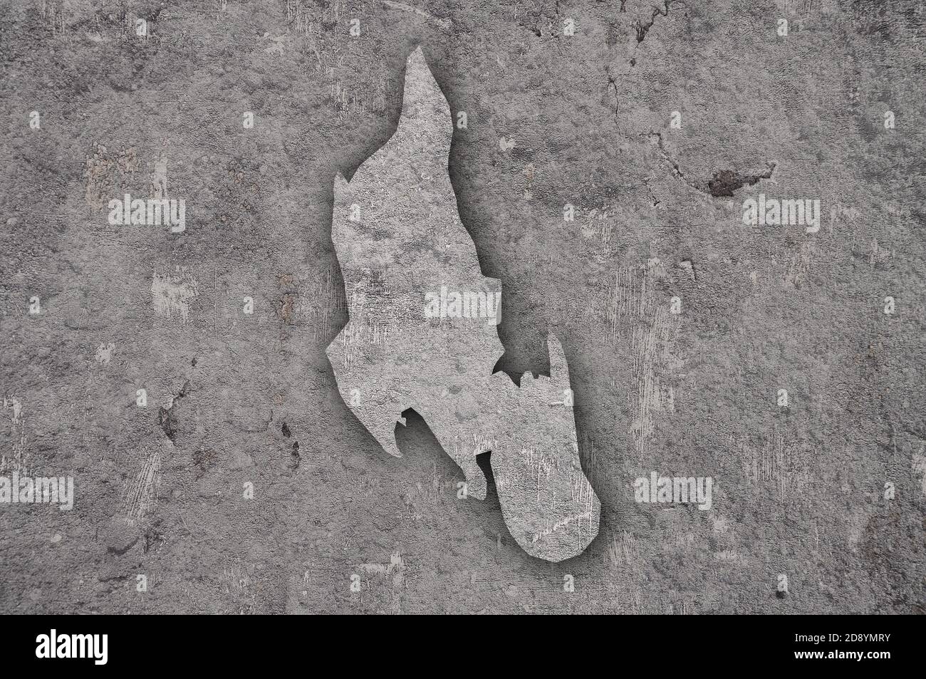 Map of Zanzibar on weathered concrete Stock Photo - Alamy