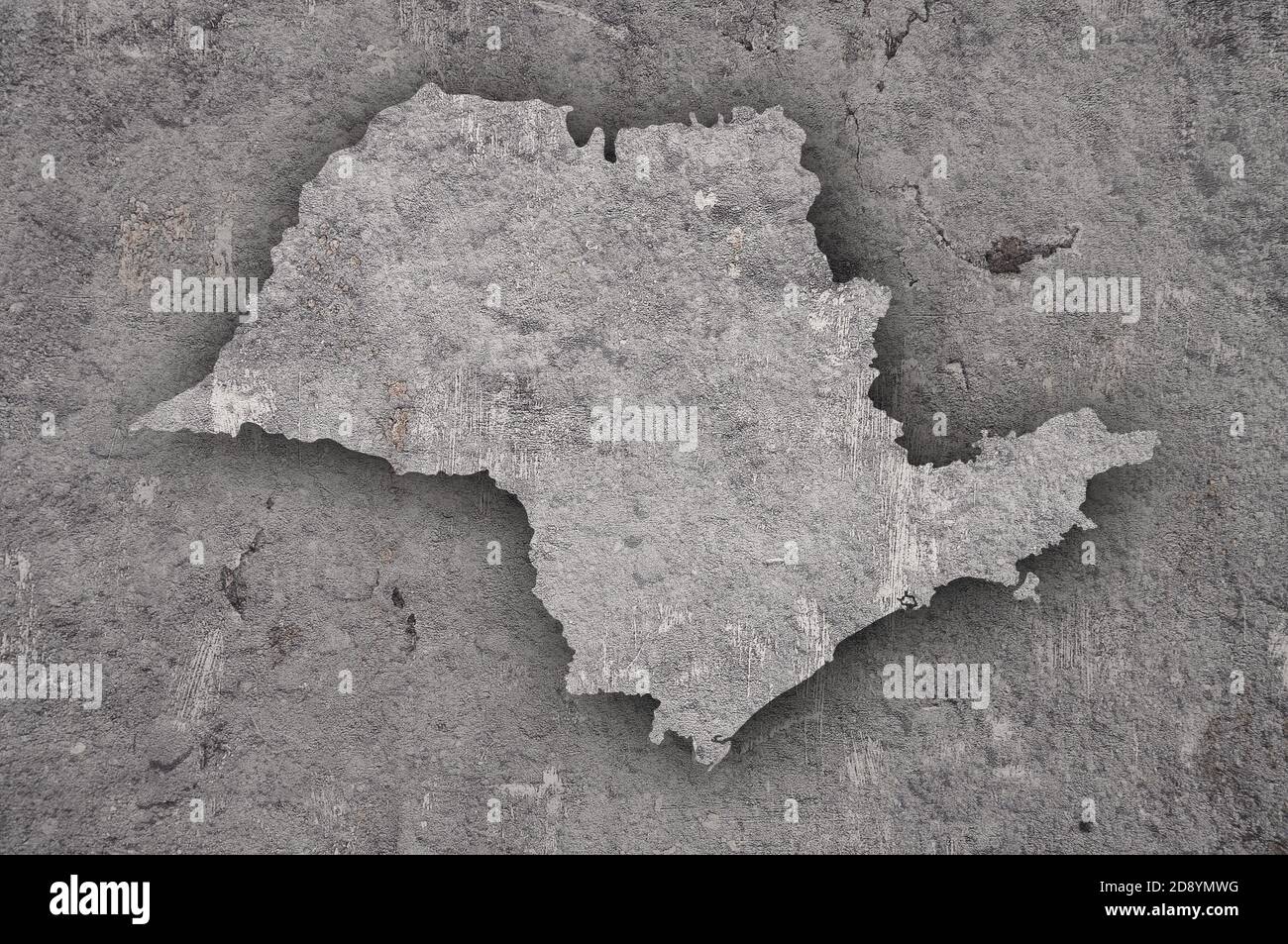 Map of Sao Paulo on weathered concrete Stock Photo - Alamy