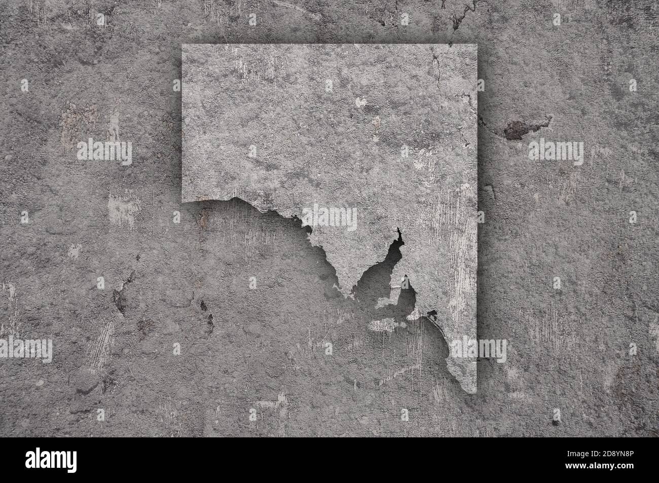 Map of South Australia on weathered concrete Stock Photo - Alamy