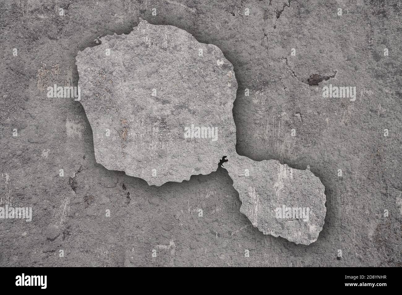 Map of Tahiti on weathered concrete Stock Photo - Alamy