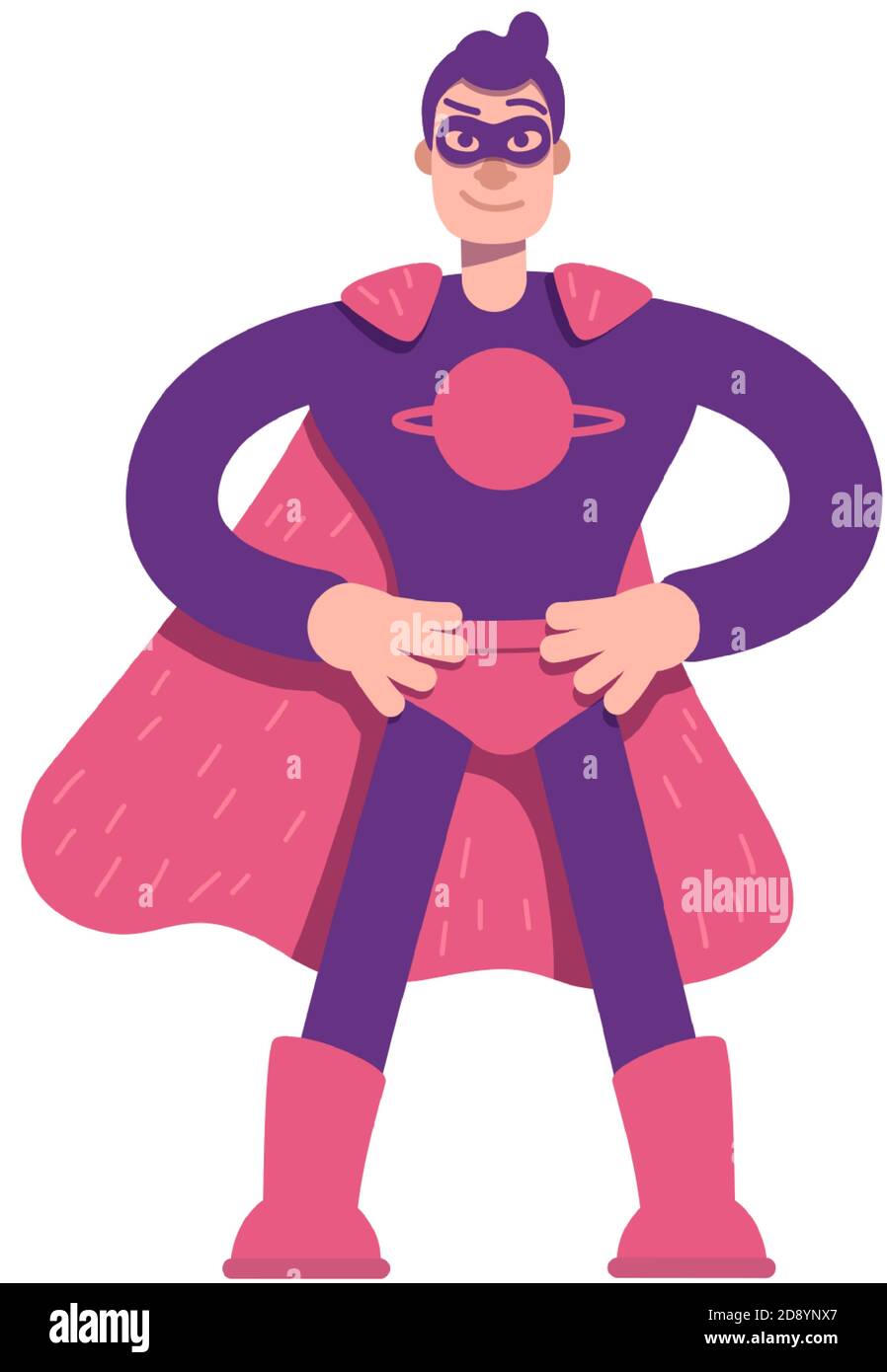 Superhero flat color vector character Stock Vector