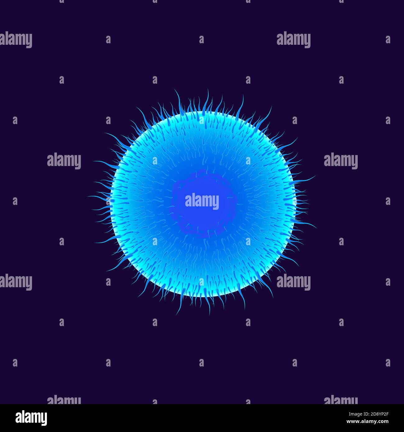 Virus cell realistic vector illustration Stock Vector Image & Art - Alamy