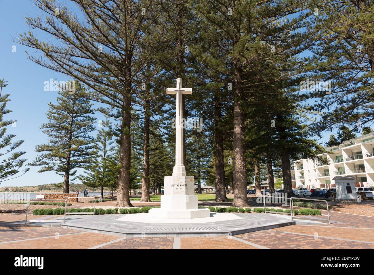 Anzac memorial in the Soldiers Memorial Gardens in Victor Harbor, South Australia Stock Photo